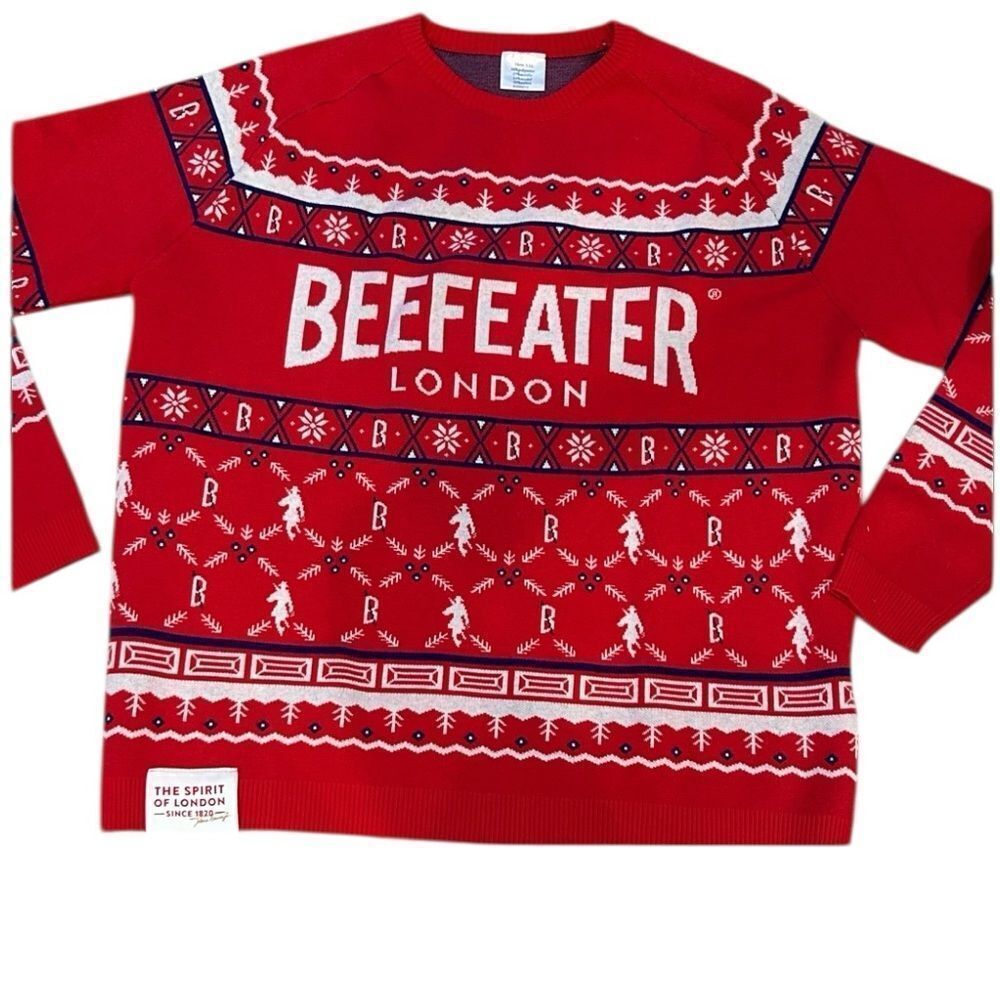 Beefeater London Red Christmas sweater size XXL